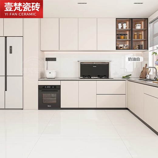 奶油白广东通体大理石卫生间瓷砖400x800墙砖亮光内墙厨房厕所 4837 400*800mm