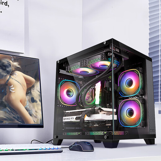 七彩虹（Colorful）海景房主机 i5 12600KF/RTX4060Ti 5060TI黑神话悟空电竞游戏设计办公电脑主机台式组装机 配三：12400F丨16G丨512G丨3050