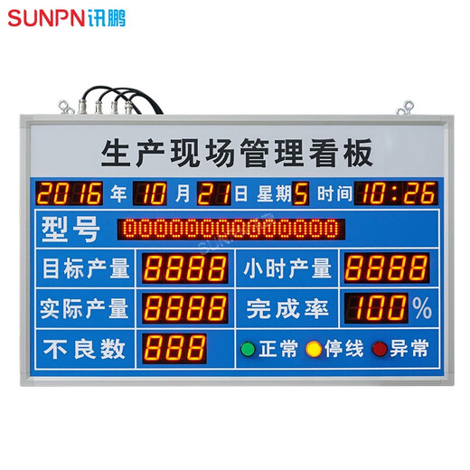 讯英讯鹏工厂车间生产管理LED电子看板生产进度监控PLC工 800*600*70mm单-17087 室内