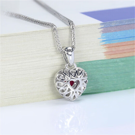 Orenchi Necklace for Women Pigeon Blood Ruby 18K Gold Diamond Pendant Luxury Jewelry Wedding Anniversary Birthday Gift for Wife Pigeon Blood Ruby Necklace (shipped within 10 days of pre-sale)