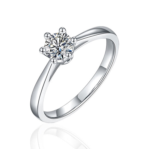 Star Eye Jewelry Diamond Ring for Women with Six Claws White 18K Gold Natural Diamond 1 Carat Special Offer Wedding Gift Diamond Ring for Women for Chinese Valentine's Day 18K Gold Six Claws - 1 Carat M-N Color SI Natural Diamond No. 9-20 Circle Number Leave a Message or Remark