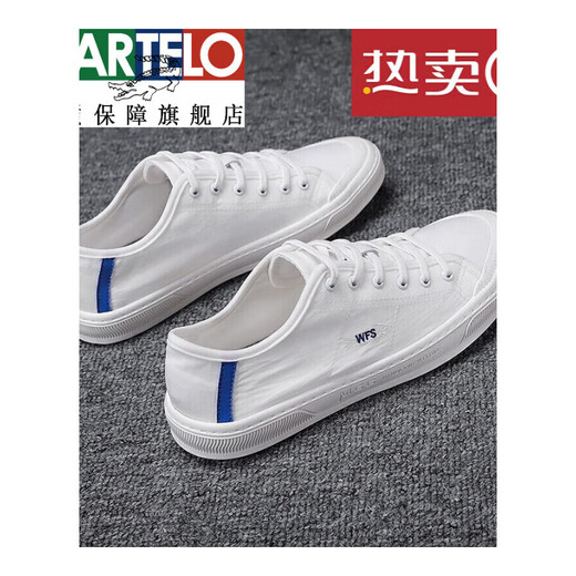CARTELO men's shoes summer breathable 2025 new trendy sporty versatile flat shoes men's casual canvas trendy shoes summer white 41