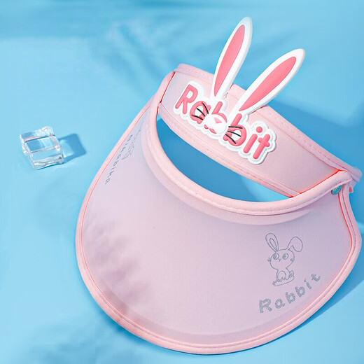 European children's sun protection hat girls hat sun hat summer UV baby hat big hat empty top sun hat B1477 pink rabbit sun protection hat