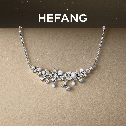 HEFANG He Fang Jewelry Brilliant Nebula Clavicle Chain Necklace Silver Ladies High-end Birthday Gift for Girlfriend