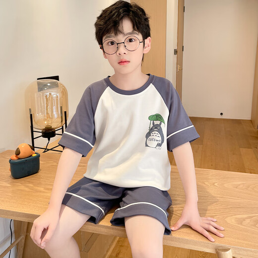 G.DuckKids Pyjamas pour enfants Boys Summer Suit à manches courtes à manches courtes Enfants de taille moyenne 12 ans Garçon à la mode des vêtements à domicile Sum