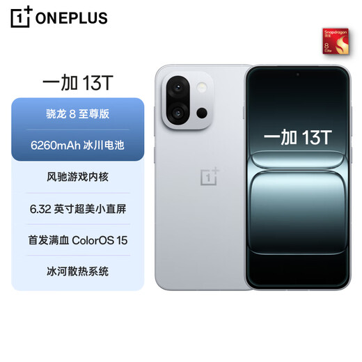 一加 13T 12GB+256GB 晨雾灰 性能超强小直屏 骁龙 8 至尊版 冰川电池 AI 5G游戏oppo手机 国家补贴