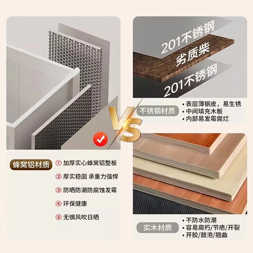 蜂窝铝卫生间浴室柜洗手盆一体陶瓷加深洗脸盆36CM宽洗漱台卫浴柜 D款陶瓷盆-4837抽屉柜+下水器下