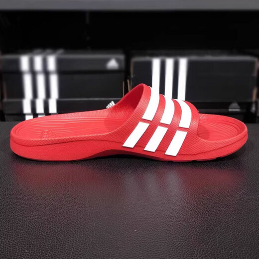 Adidas Slipper Herrenschuhe Frauenschuhe Sommer Sports Strand Sandalen atmungsaktive Sandalen One-Shot Pantoffeln GZ3774 empfohlen, eine große Größe G15886 Red 42 zu nehmen