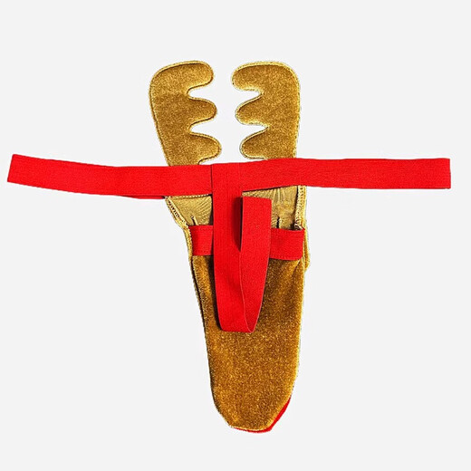 Qingmao Christmas cartoon deer spoof men's single thong extended j-set gay party performance sexy underwear deer underwear one size