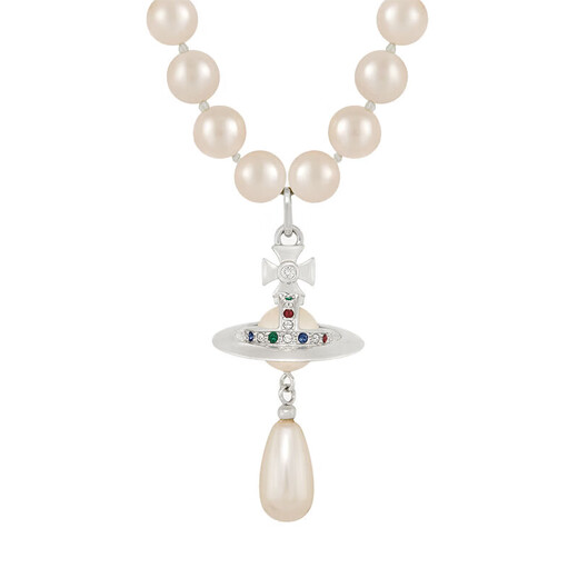 Vivienne Westwood (Vivienne Westwood) purchasing spot Queen Mother Necklace Star Same Style Flagship Authentic Saturn Pearl Necklace Gift Birthday Gift Silver-Saturn Pendant Clavicle Chain