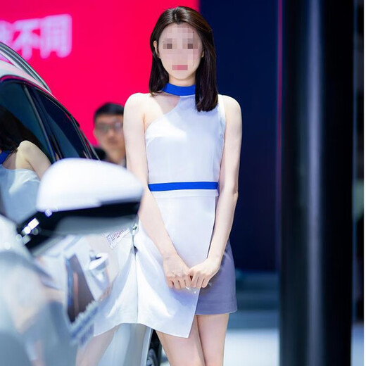 Seasonal fashion dress for women summer cocktail party irregular strapless sexy car model dress foot bath front car show picture color one size s can be worn at ordinary times