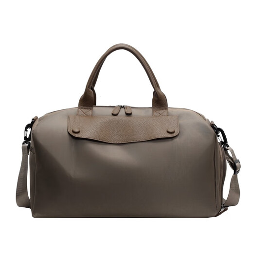 Japanese travel bag women's large capacity fitness bag men's wet and dry sports bag hand luggage bag short-distance travel bag brown coffee