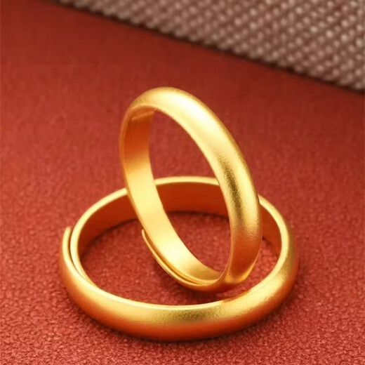 Taijufu pure gold covered with pure silver ancient ring frosted pure gold covered with silver gold ring classic live couple ring gift ancient method men's ring 4 grams gold 0.3 grams