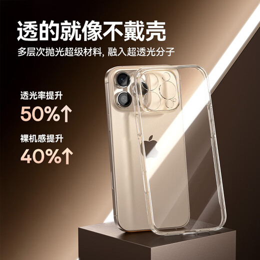 Beisi [really not yellowing 丨ice ice crystal cooling] suitable for Apple 14 ProMax mobile phone case iPhone 14 ProMax protective case ultra-thin transparent anti-fall lens all-inclusive simple model