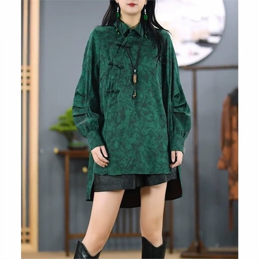 3271 服装纸样裁剪图女国风斜襟盘扣前短后长衬衫缝纫纸样 160/S 纸样推荐100-105斤不是衣