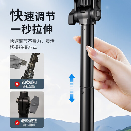 Xiaotian Mobile Phone Holder 2025 new floor-standing selfie stick tripod integrated portable outdoor mobile phone stand selfie artifact special shooting support stand multi-function rack 1.8 meters stretch adjustment single-camera + beauty fill light