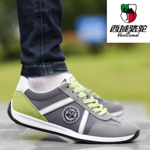 西域骆驼（VANCAMEL）男鞋春季透气2025新款帆布休闲布鞋男士软底防滑男士运动小白潮鞋 AW9902 白色 39