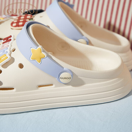 
Gukoo slippers for women in summer cute koala hole shoes new style non-slip women's home sandals beige 37-38