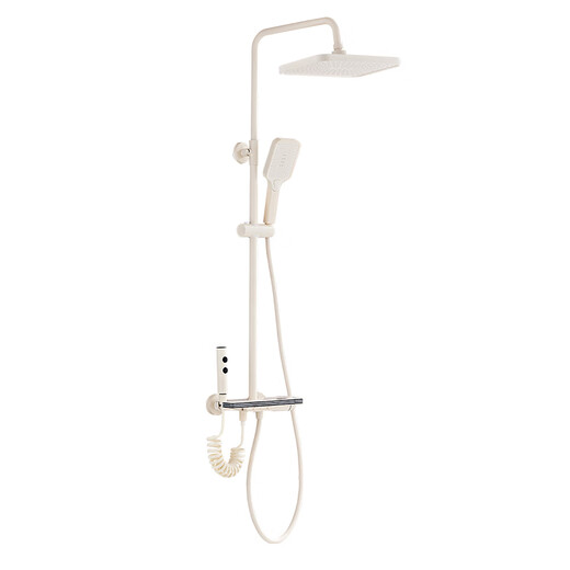 JOMOO official flagship 100% copper shower set milky white home bathroom pure white showerhead supercharged milky white hot and cold piano four-speed