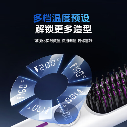 Chizu German craftsmanship wireless hair straightening comb negative ion hair care does not damage hair wireless portable straightening and curling dual-use fluffy splint artifact for men and women high skull shape pearl white billion hydrating negative ions丨birthday gift for girlfriend girlfriend wife top ten brands of best-selling 100w hair straightening comb