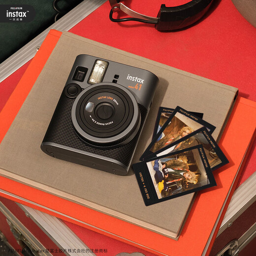 Fujifilm (FUJIFILM) National Bank genuine mini 41 gift box version includes photo paper, one-time imaging, retro Polaroid mini SE/9/11/12/40 upgraded film camera, black, new classic gift box version adds 10 pieces of rainbow photo paper, package 2, 10 pieces of classic photo paper + 20 pieces of white edge photo paper + gift box accessories