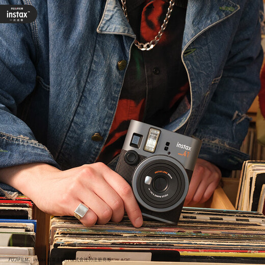 Fujifilm (FUJIFILM) National Bank genuine mini 41 gift box version includes photo paper, one-time imaging, retro Polaroid mini SE/9/11/12/40 upgraded film camera, black, new classic gift box version adds 10 pieces of rainbow photo paper, package 2, 10 pieces of classic photo paper + 20 pieces of white edge photo paper + gift box accessories