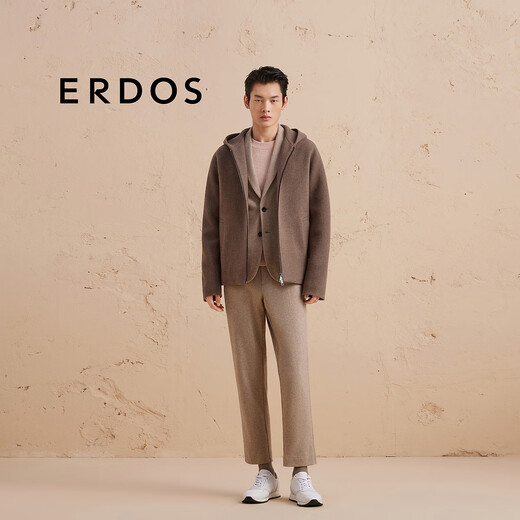 
ERDOS [Same Model of Malong] versatile non-dyeed semi-worn wool short wool men's hooded jacket jacket without dyeing wool XL 180/100A