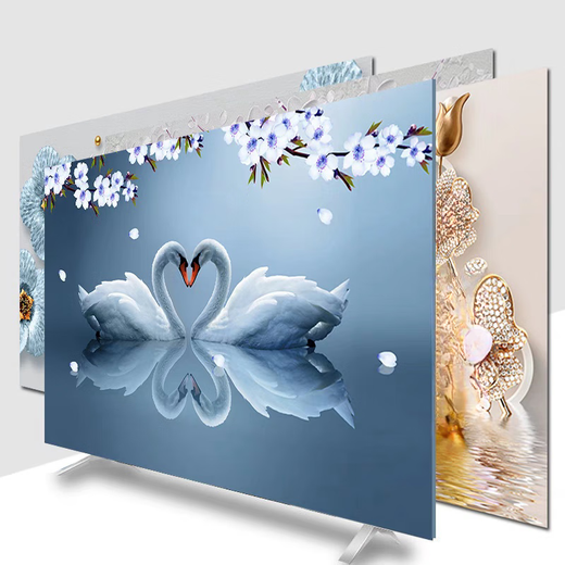 Badfenster High-End Light Luxury TV-Staub Cover 65-Zoll-TV-Cover Stoff TV-Cover 7055 TV-Staub Cover Hanging B1381 Beach Beach 85 Zoll (195*115c.m)