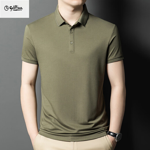 金利来中年新款男透气士t恤2025夏季休闲POLO衫短袖纯色爸爸装休闲 KL-13565白色 M 48/170