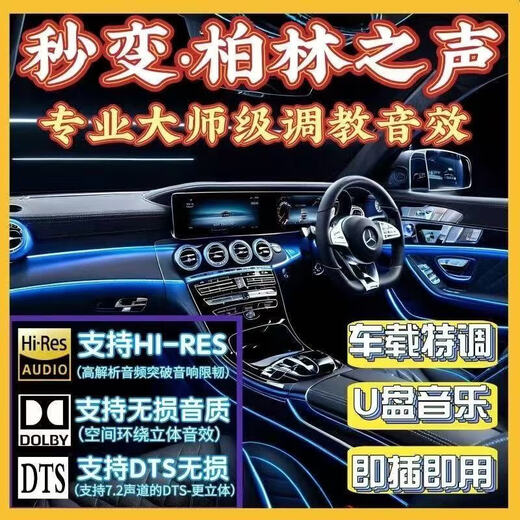车载u盘歌曲2025新款无损音乐高品质汽车网红dj柏林之声音响优盘 2025热门4880首300视频【含新歌】】