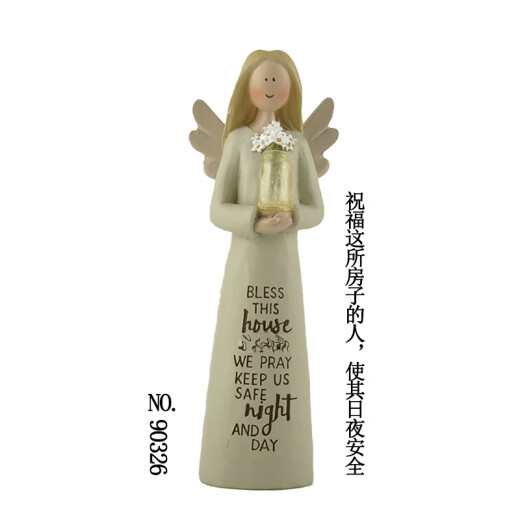 Oooety Cada pieza tiene especial significado original puro personajes hechos a mano lindos adornos de escritorio de ángel decoración del hogar regalo de cumpleaños blanco 13379