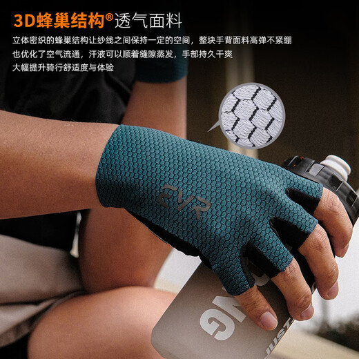 EVR-Radsporthandschuhe Halbfinger-Stoßdämpfung Absorption Sommer und Frauen Jahr der Schlange Kurzfinger Fahrradhandschuhe Mountain Road Bike Erkunden Sie das Schlangenjahr von Snake Exklusive Beitragsblue M.
