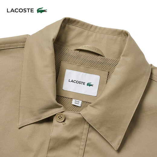 LACOSTE【王一博同款】法国鳄鱼男装25春夏标准版防泼水行政夹克|BH7027 CB8/驼色 S (165) 46