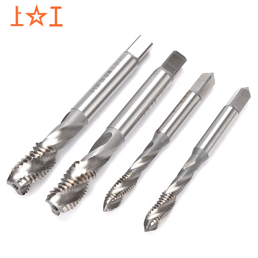 Shanggong 5 pieces special spiral flute taps for martensitic stainless steel M12 tapping cobalt-containing high-speed steel spiral taps
