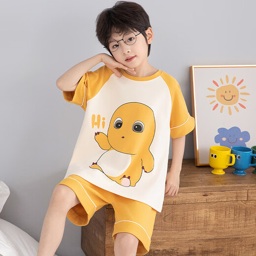 Disney Children's Pyjamas Boys Summer Coton Coton Colonnées courtes 2025 Nouveaux garçons d'été et adolescents Junior High School Students N Costume à manches courtes 693 # Boy Cotton 165 S Taille recommandée Hauteur 143-155 cm