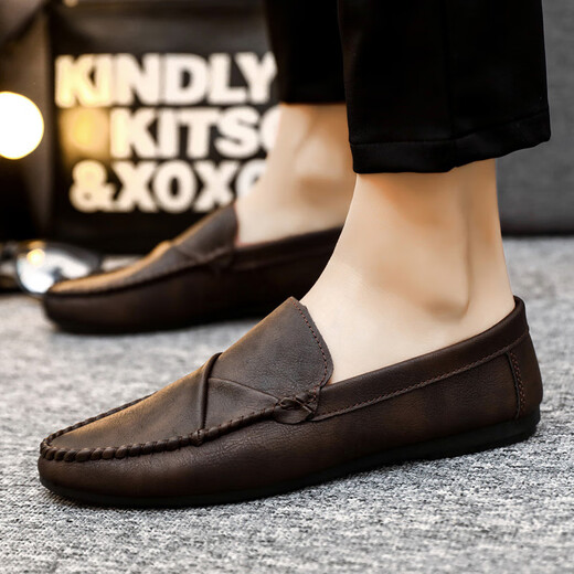 Calcula / Keen British Style Working Sole Sole imperméable décontracté brun léger léger garçons adorables Chaussures de haricots Chaussures pour hommes Business D829 Black 40