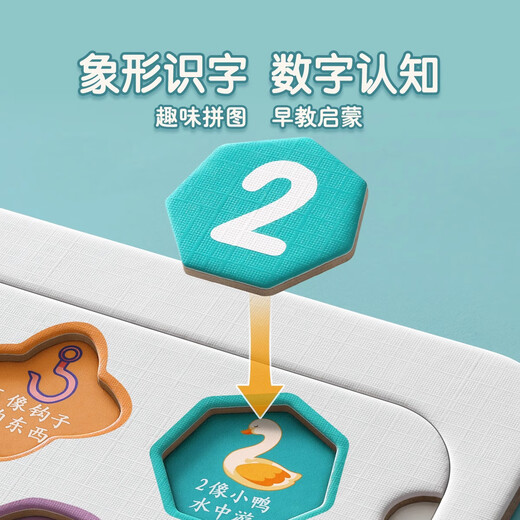 星星舟儿童数字拼图板2-6岁宝宝早教识字平图卡幼儿益智玩具生日礼物 【全套2款】识字拼图+识物拼图