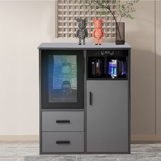 Machine de bar à thé avec armoire de désinfection pour le salon ménage en bois massif smart léger armoire intégrée 2024 Nouveau distributeur d'eau entièrement automatique 9902 style européen chaud