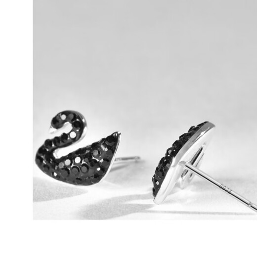 QUAMER老凤凰金店款简约气质小香风满钻黑天鹅耳钉女感小巧精致百搭耳 店主套餐(四对装)1