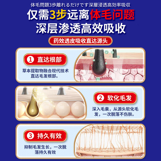 Qiuya Nao hair removal cream for men, permanently removes roots and no longer grows beard, removes beard, limbs, armpit hair, girls' lips, private parts, special hair removal cream 1 box, original price 35 yuan/box, medical whole body for men and women