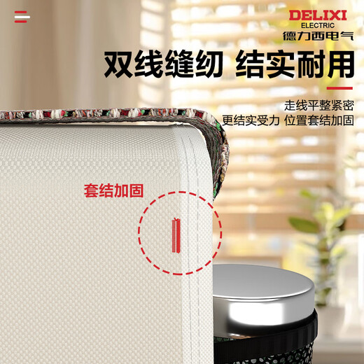 DELIXI ELECTRIC Tool Bag Crossbody Bag Electrician's Bag Strong and Durable Thickened Wear-Resistant Canvas Bag Shoulder Repair Storage Bag Flagship Medium White Canvas Tool Bag
