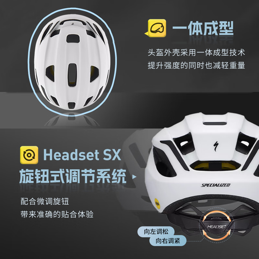 SPECIALIZED Lightning ALIGN II MIPS Men's and Women's Casual Commuting Mountain Road Bike Cycling Helmet White (Asian Version) M