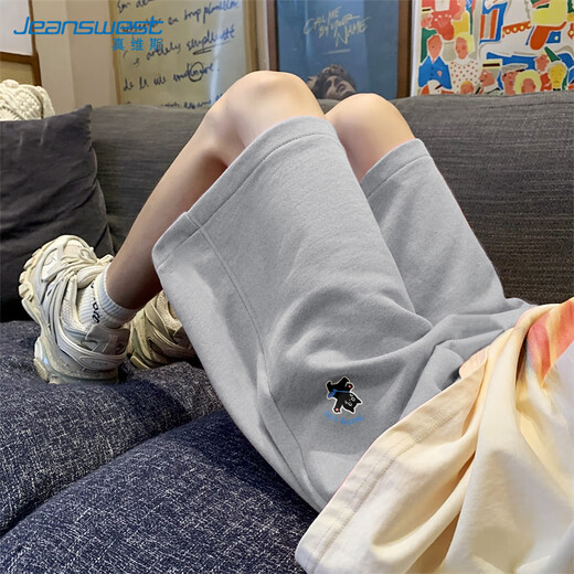 JEANSWEST casual shorts women's 2025 spring new pure cotton super slim sports versatile A-line casual shorts