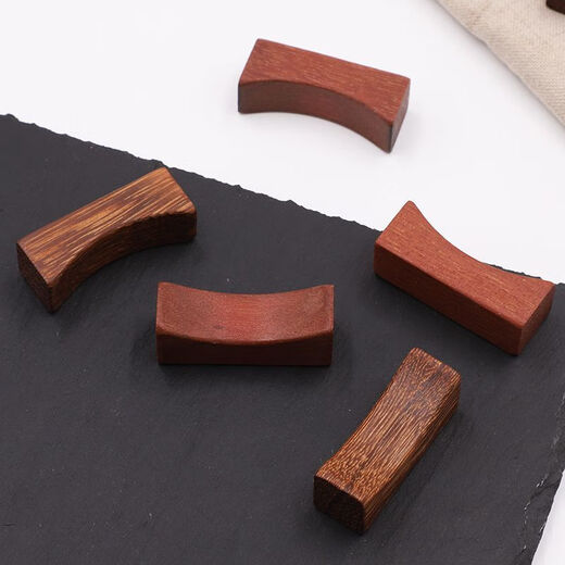 Jieshunxing Chopstick Holder Chopstick Holder Wooden Chopstick Holder Household Red Sandalwood Chicken Wing Wood Male Chopstick Holder Chinese Chopstick Pillow Commercial Wholesale Chicken Wing Log Chopstick Holder Exquisite and Simple 5 Pack