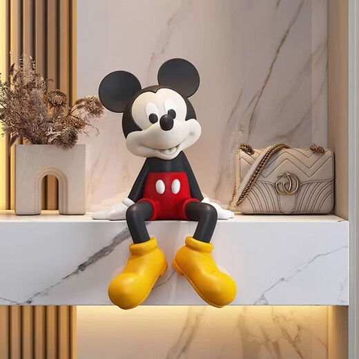 Bixin Love Mickey Living Room Large Floor-standing Ornament Next to TV Cabinet Home Decoration Mickey Mouse Housewarming Gift Large Love Mickey (30 cm high