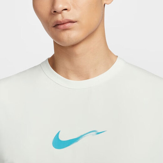 耐克（NIKE）短袖t恤2025夏季新款HYVERSE DRI-FIT男子速干半袖圆领上衣 白色蓝色银HV4882-121速干 3XL
