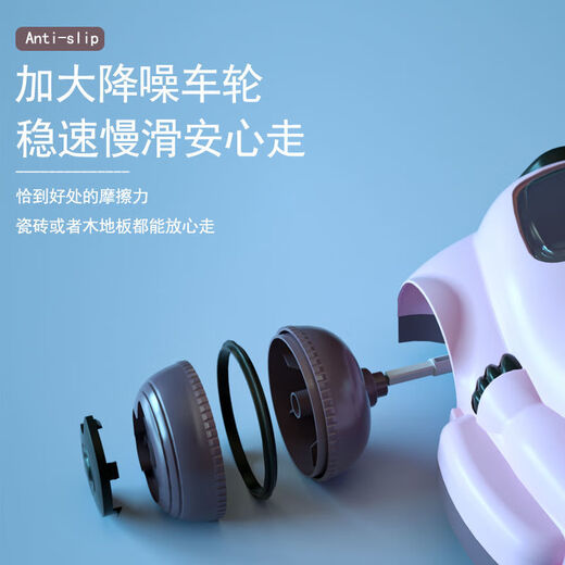 OTHERS baby walker anti-o-leg trolley multi-function anti-rollover girl boys 6 to 18-24 months toys Princess pink dog model/speed adjustment and weight gain/high and low