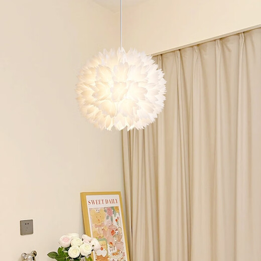 Restaurant Kronleuchter Einfache moderne kreative Designer-Raumleuchten Gang-Creme-Stil-Hauptschlafzimmer-Kinderzimmerlampen 9272 Kronleuchter 35 cm Drei-Farben E27 Lichtquelle