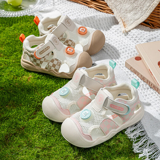 Tombeck Baby Summer Mosquito Repulsent Sandales pour garçons et filles Chaussures de semelles molles antidérapantes pour les bébés et les tout-petits Khaki Taille 17