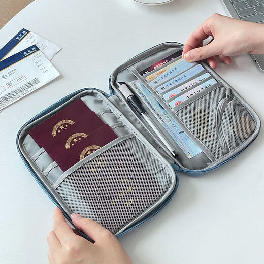 Passport y billetera Bolsa de almacenamiento en el extranjero Pasado de viaje portátil Pase de protección Caso de registro del hogar Cambio de tarjeta Grid/gran capacidad